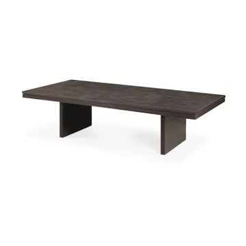 Mesa de centro Grooves - Off black teak, 135x65 cm - Ethnicraft