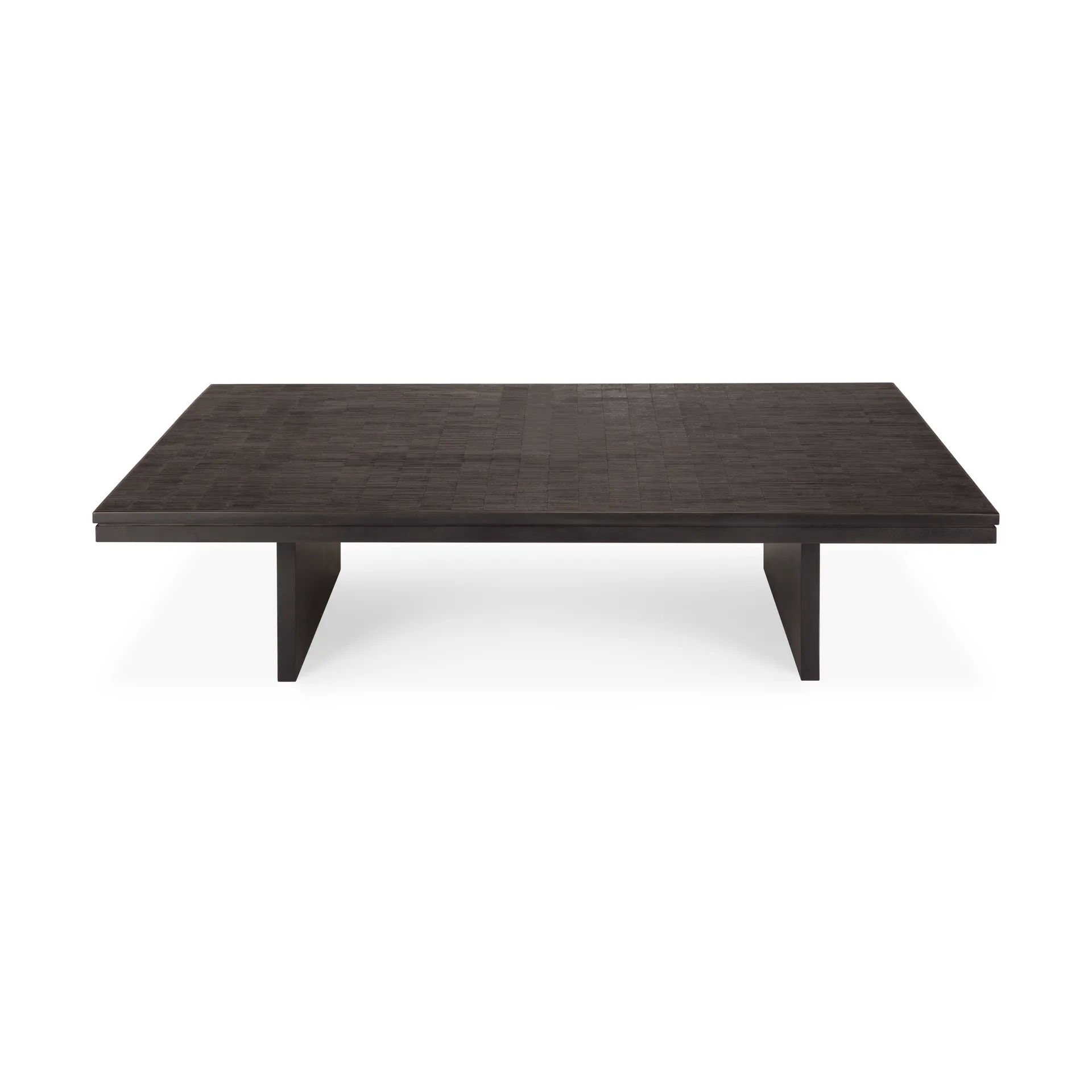 Mesa de centro Grooves, Off black teak, 140×110 cm Ethnicraft
