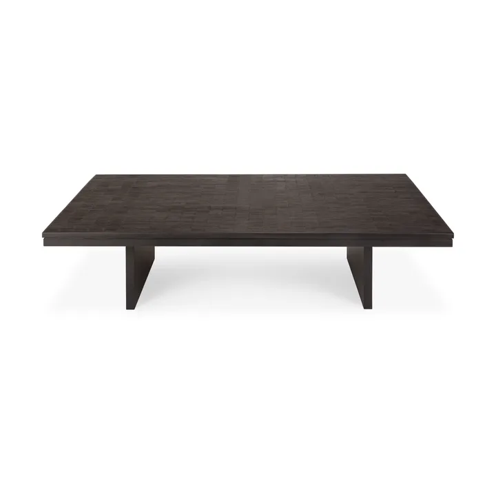 Mesa de centro Grooves - Off black teak, 140×110 cm - Ethnicraft