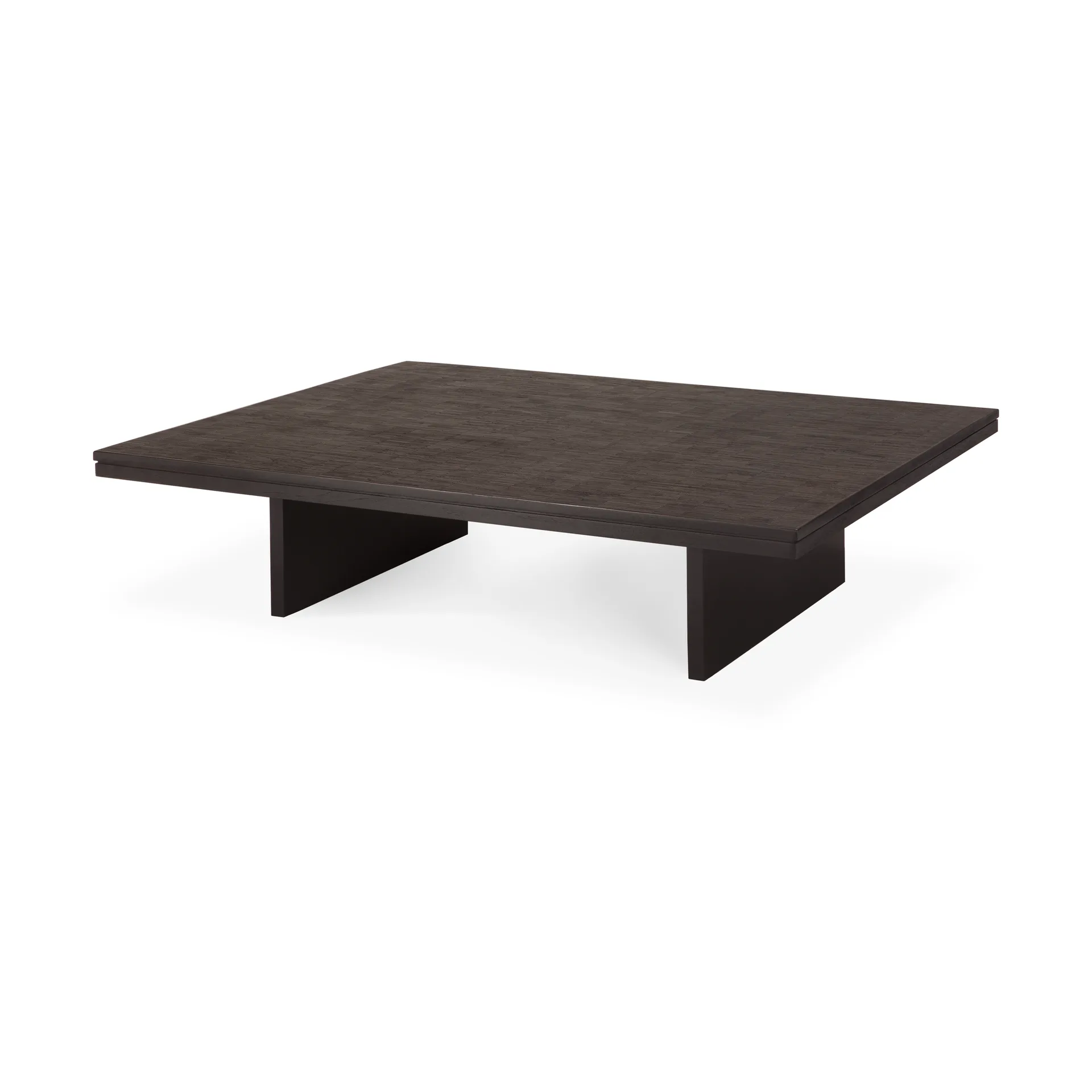 Mesa de centro Grooves, Off black teak, 140×110 cm Ethnicraft