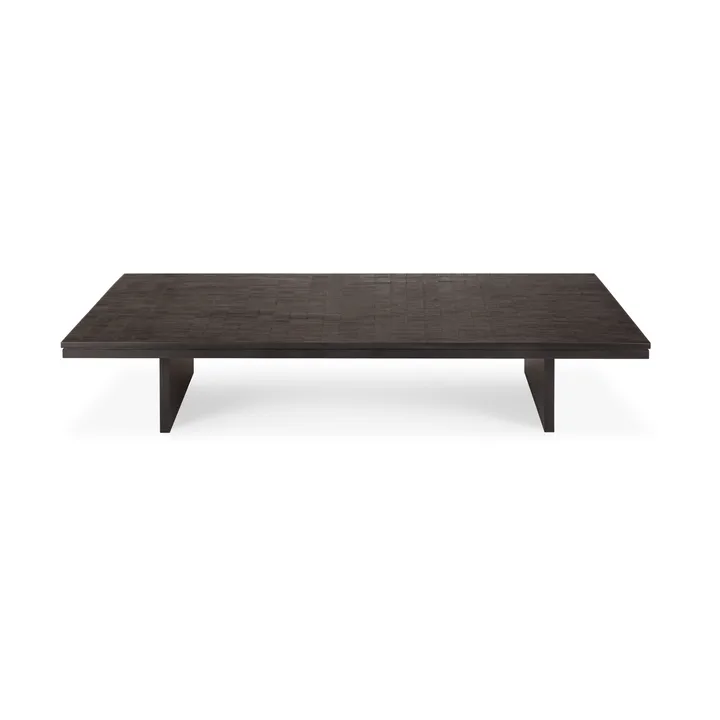 Mesa de centro Grooves - Off black teak, 170x120 cm - Ethnicraft
