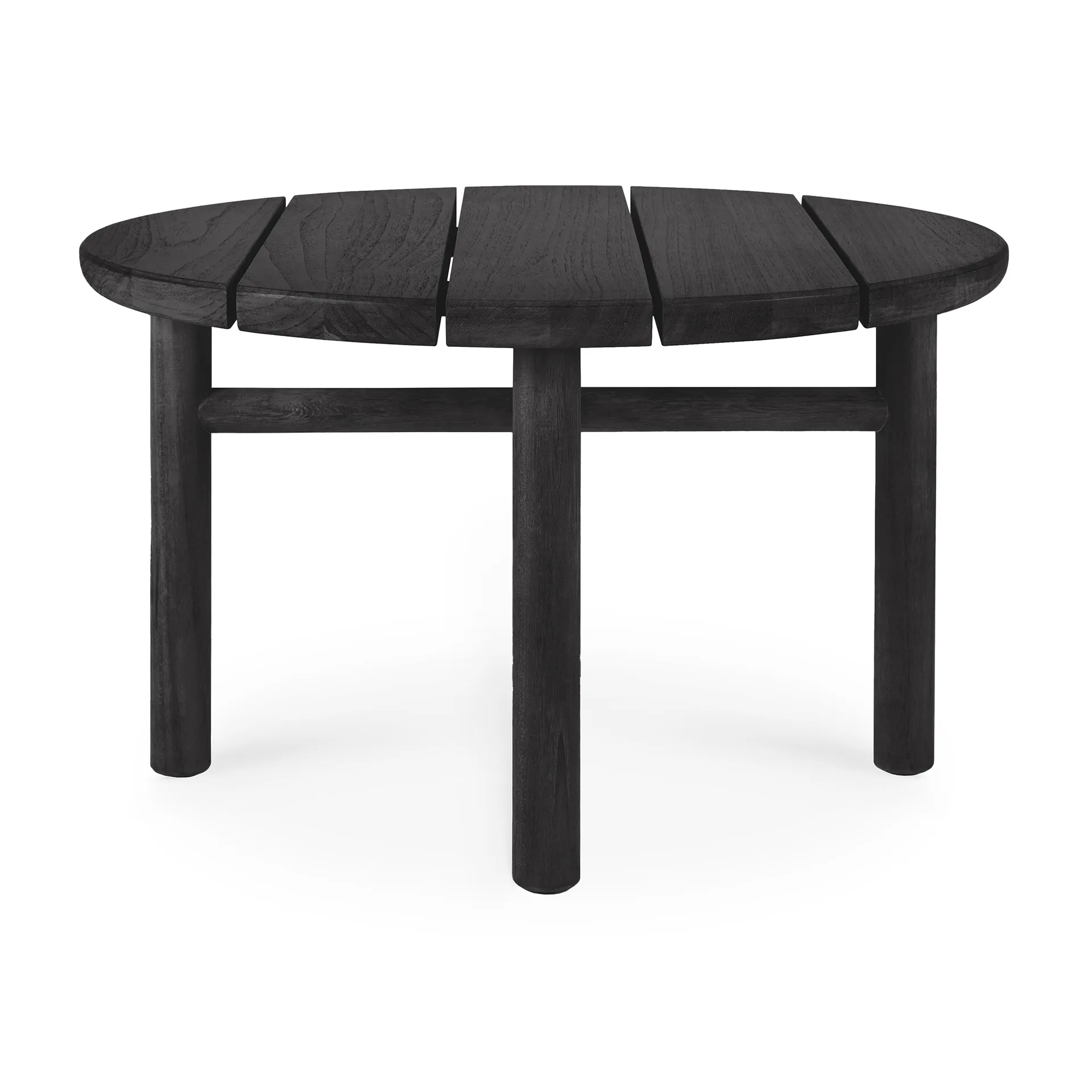 Mesa de centro Quatro outdoor teca lacado negro, Ø59 cm Ethnicraft