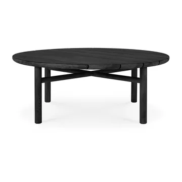 Mesa de centro Quatro outdoor teca lacado negro - Ø95 cm - Ethnicraft