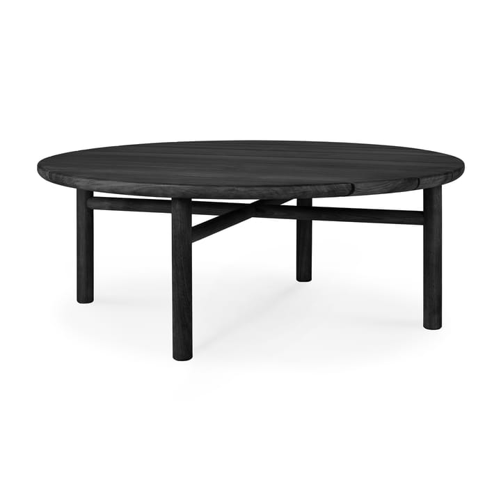 Mesa de centro Quatro outdoor teca lacado negro, Ø95 cm Ethnicraft