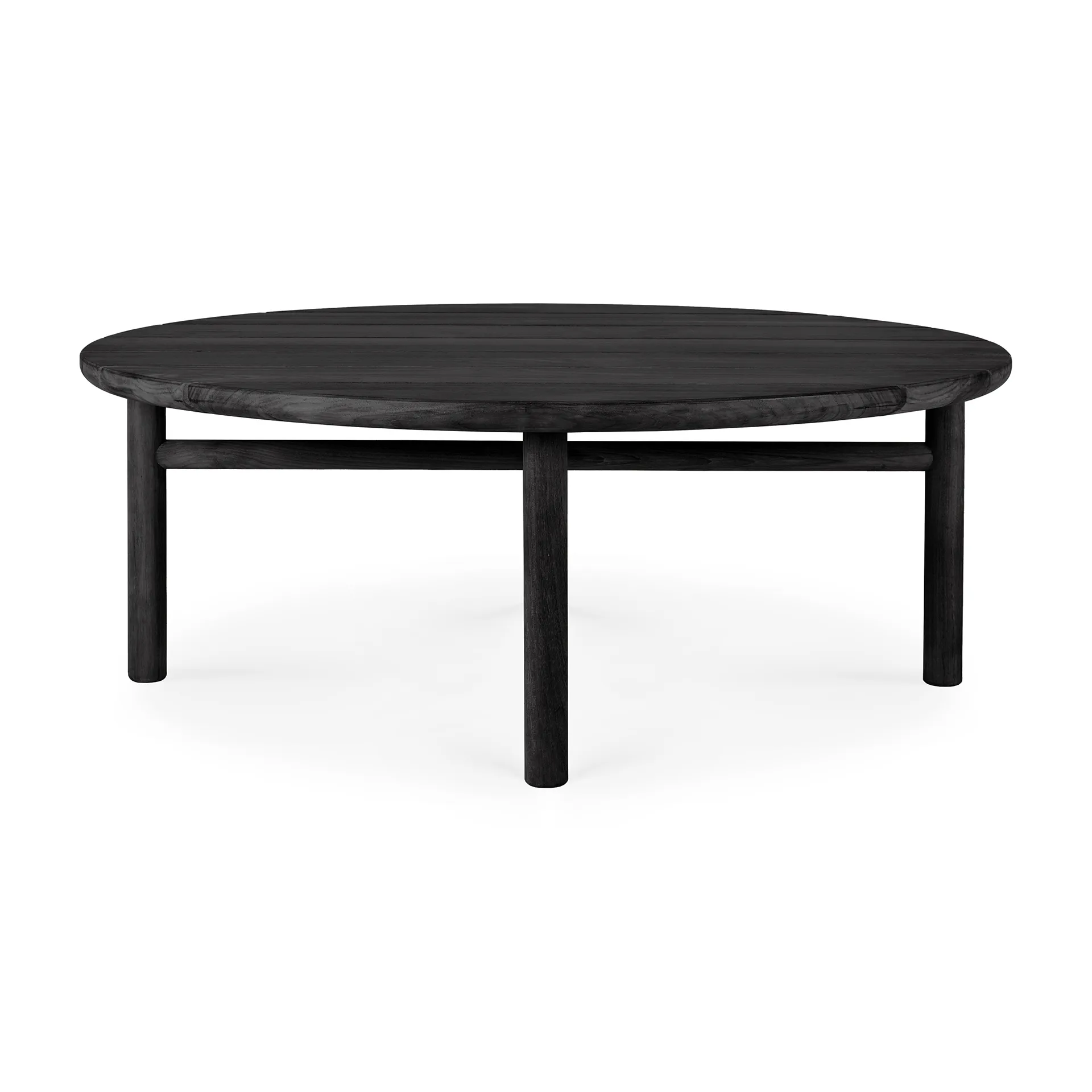 Mesa de centro Quatro outdoor teca lacado negro, Ø95 cm Ethnicraft