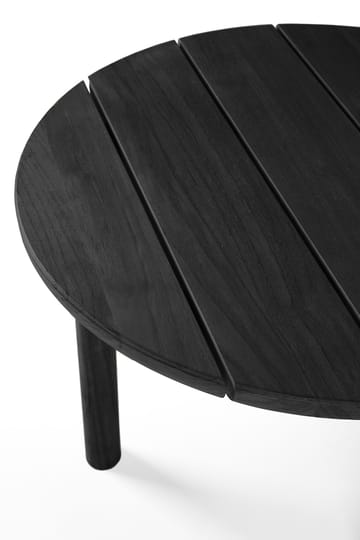 Mesa de centro Quatro outdoor teca lacado negro - Ø95 cm - Ethnicraft