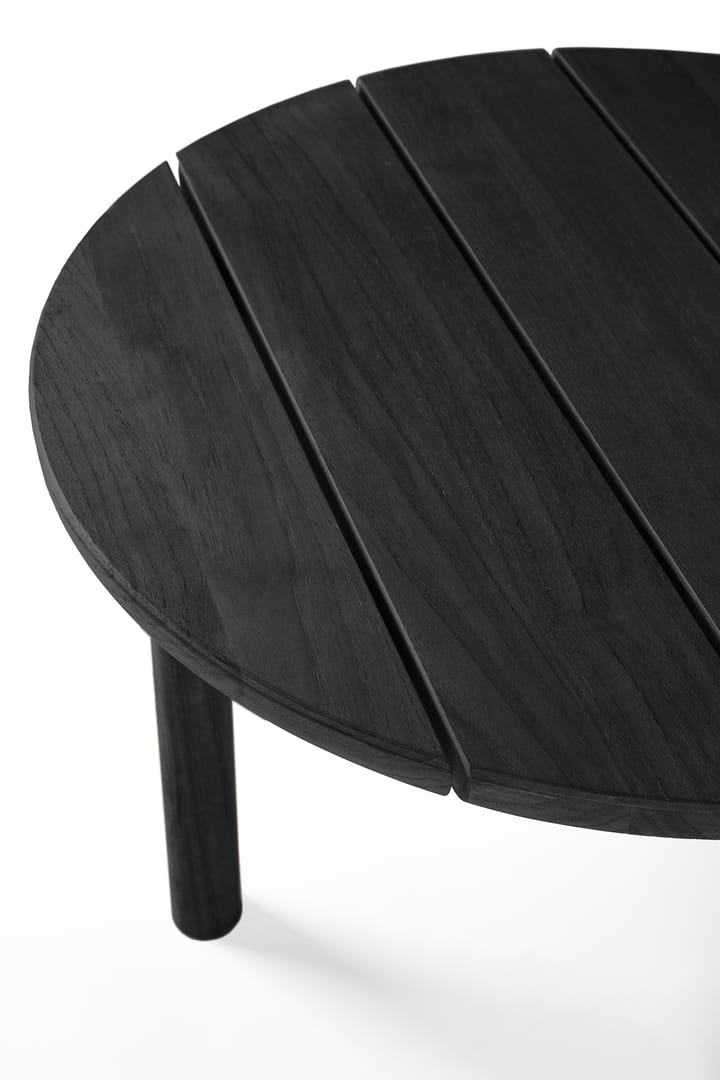 Mesa de centro Quatro outdoor teca lacado negro, Ø95 cm Ethnicraft