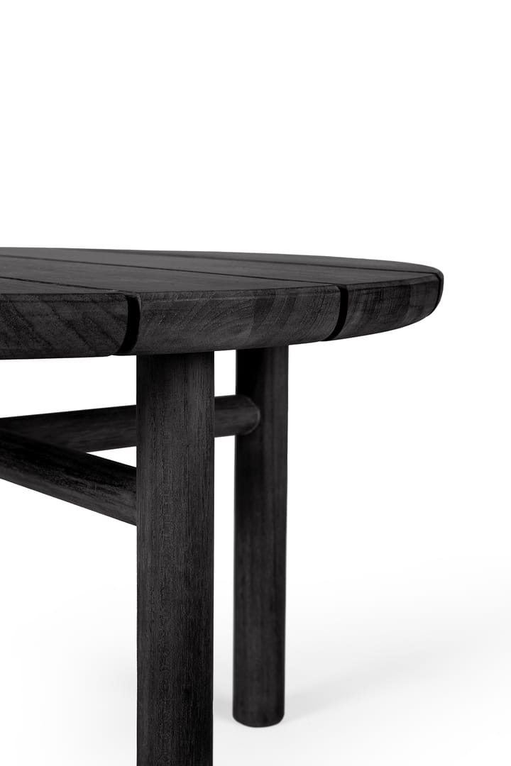 Mesa de centro Quatro outdoor teca lacado negro, Ø95 cm Ethnicraft