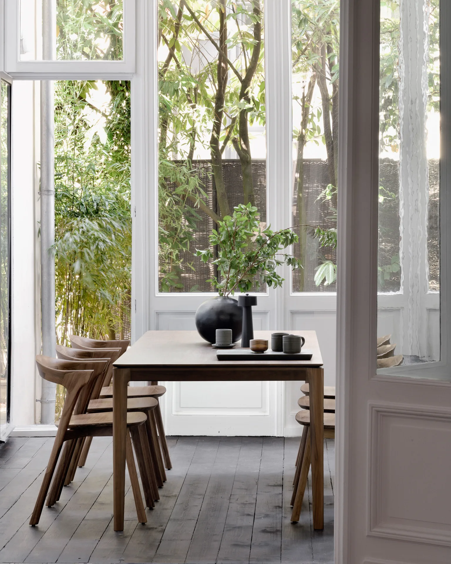 Mesa de comedor Bok 240x100 cm, Teca barnizada marrón Ethnicraft