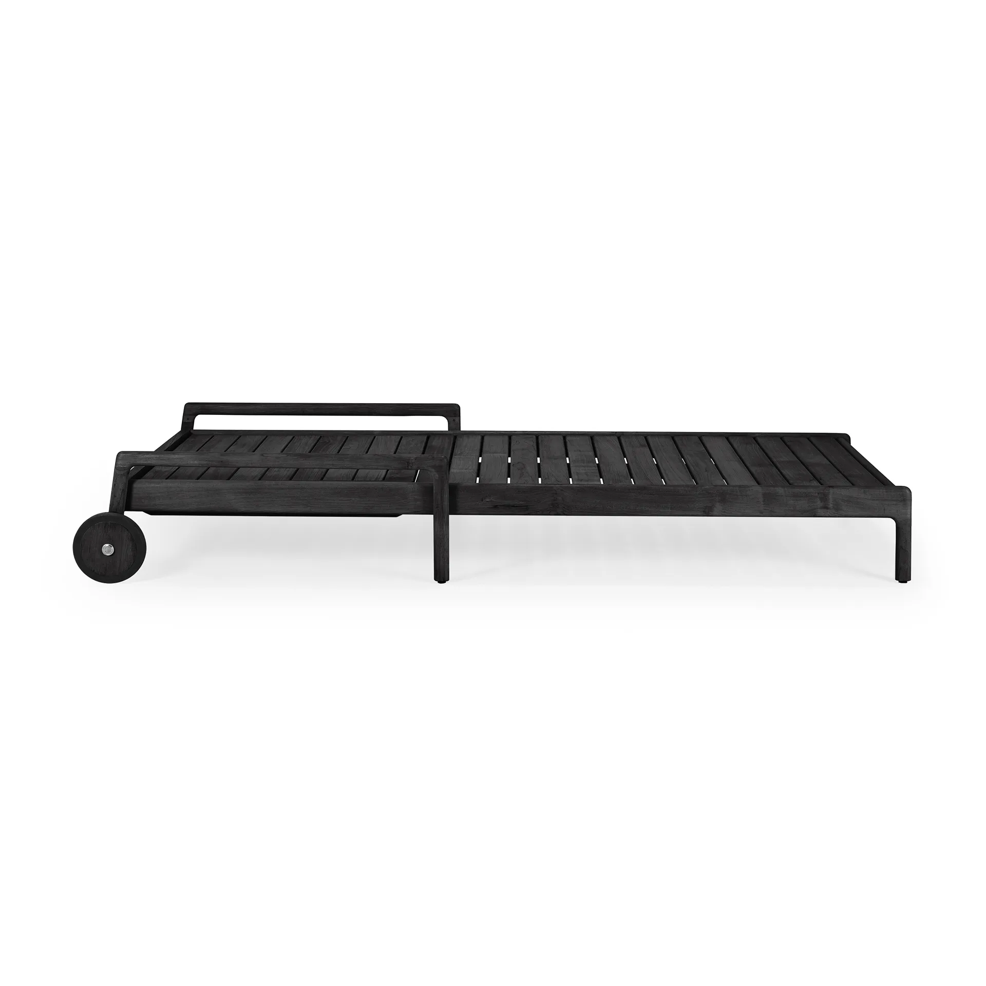 Mesa de comedor Bok outdoor teka lacado negro, Sin cojín Ethnicraft