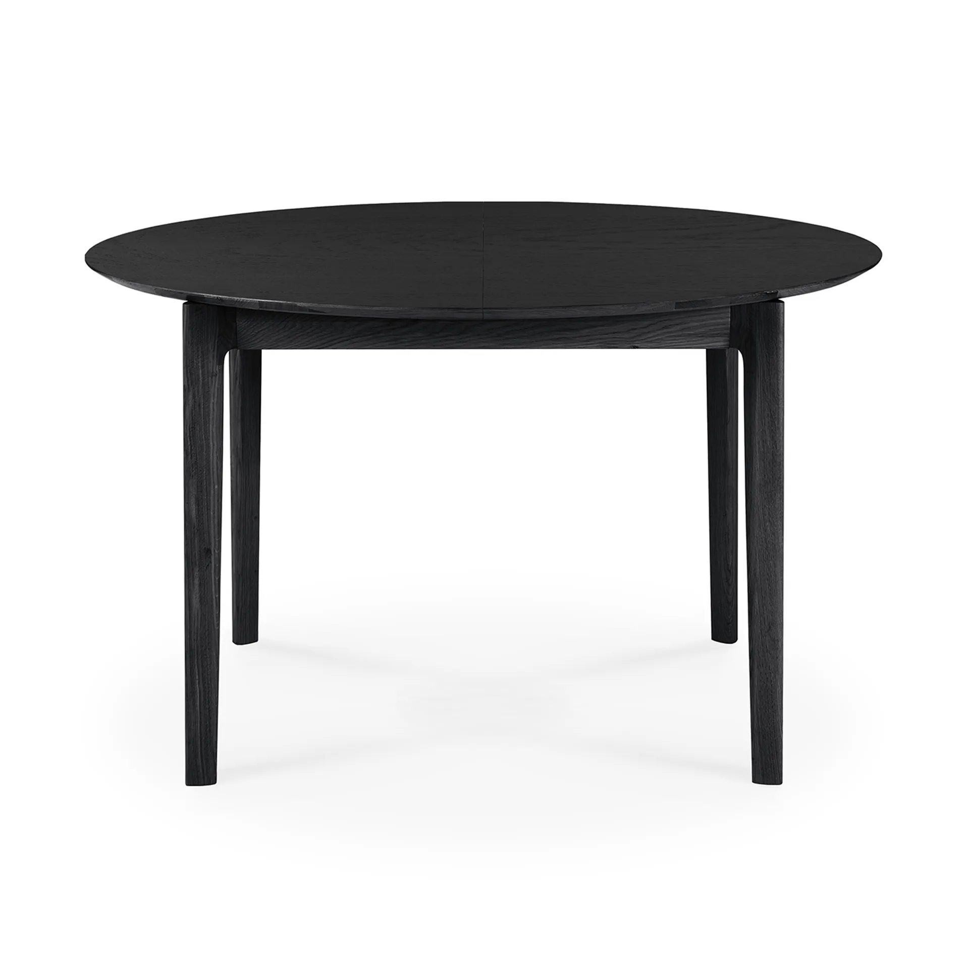 Mesa de comedor Bok ovalada 129/179x100x76 cm, Roble teñido negro Ethnicraft