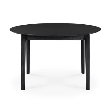 Mesa de comedor Bok ovalada 129/179x100x76 cm - Roble teñido negro - Ethnicraft