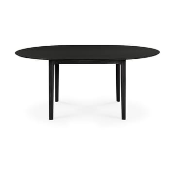 Mesa de comedor Bok ovalada 129/179x100x76 cm - Roble teñido negro - Ethnicraft