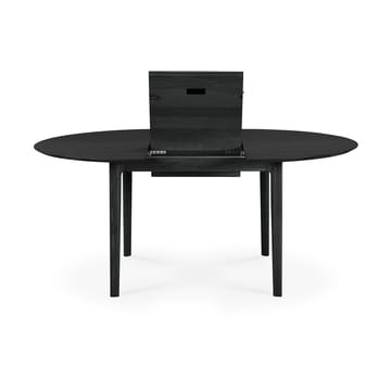 Mesa de comedor Bok ovalada 129/179x100x76 cm - Roble teñido negro - Ethnicraft