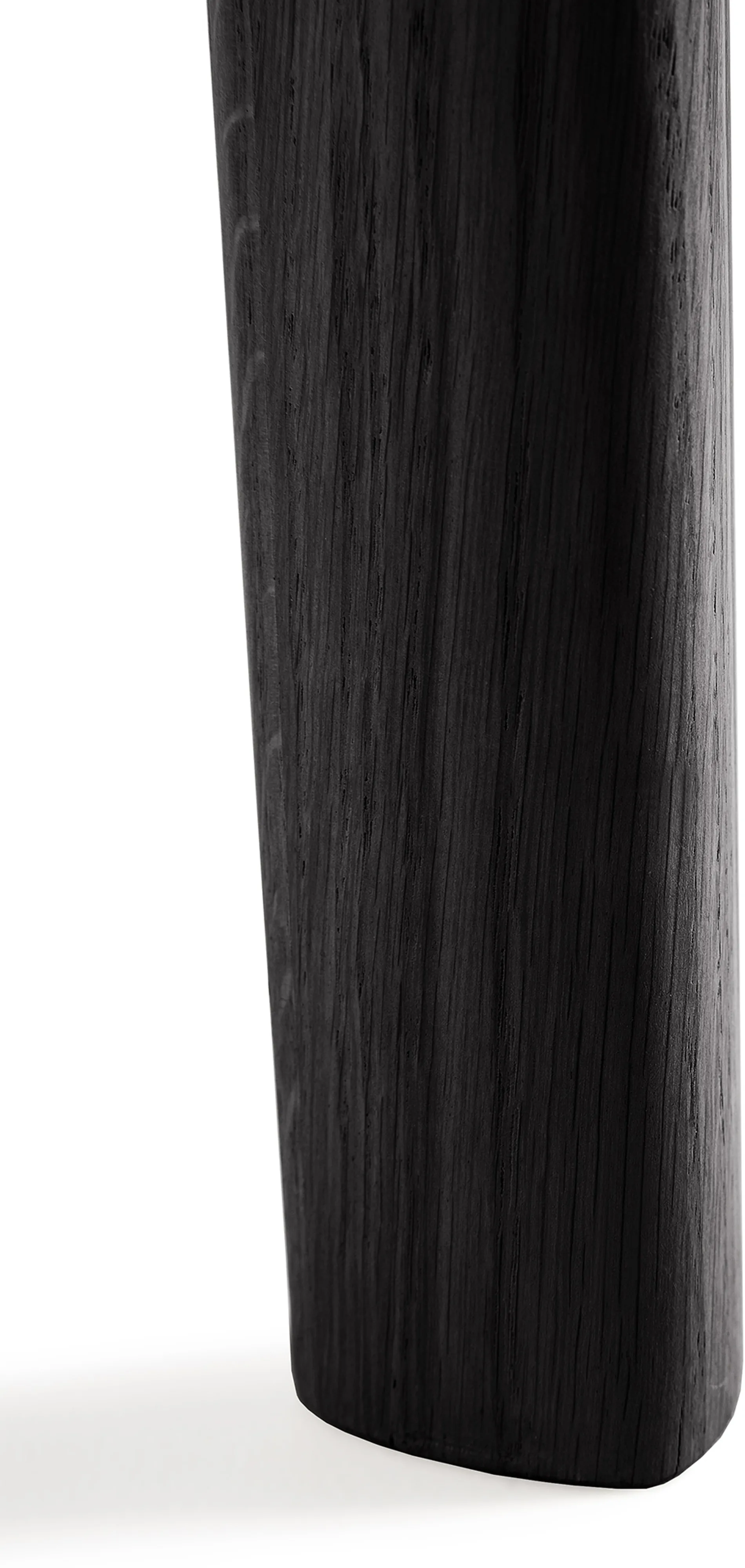 Mesa de comedor Bok ovalada 129/179x100x76 cm, Roble teñido negro Ethnicraft