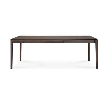 Mesa de comedor extensible Bok  - Roble lacado en color marrón, 90x140/220 cm - Ethnicraft