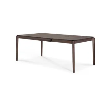 Mesa de comedor extensible Bok  - Roble lacado en color marrón, 90x140/220 cm - Ethnicraft