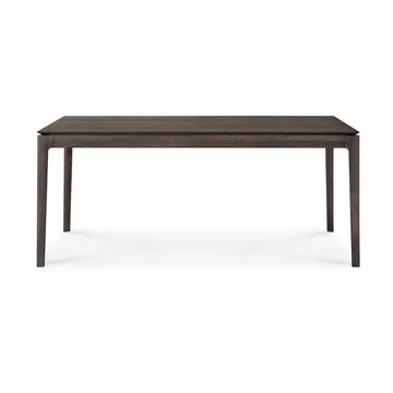 Mesa de comedor extensible Bok  - Roble lacado en marrón, 100×180/280 cm - Ethnicraft