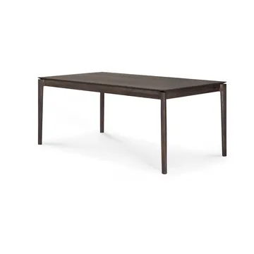 Mesa de comedor extensible Bok  - Roble lacado en marrón, 100×180/280 cm - Ethnicraft