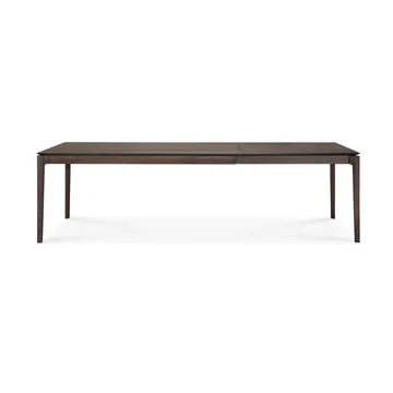 Mesa de comedor extensible Bok  - Roble lacado en marrón, 100×180/280 cm - Ethnicraft