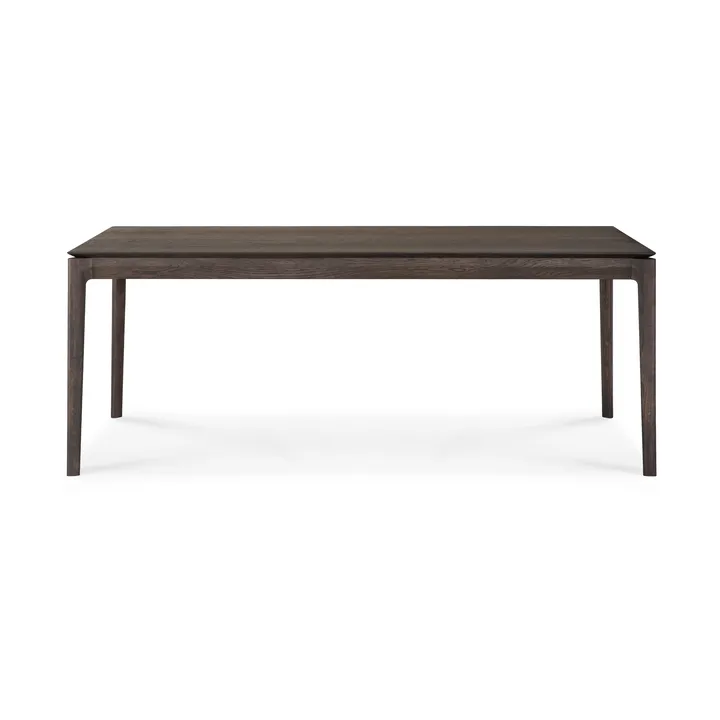Mesa de comedor extensible Bok  - Roble lacado en marrón, 100x200/300 cm - Ethnicraft