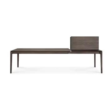 Mesa de comedor extensible Bok  - Roble lacado en marrón, 100x200/300 cm - Ethnicraft
