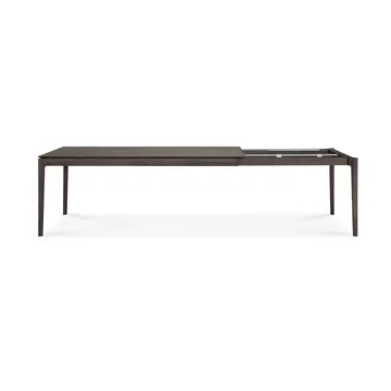 Mesa de comedor extensible Bok  - Roble lacado en marrón, 100x200/300 cm - Ethnicraft