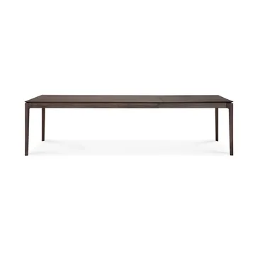 Mesa de comedor extensible Bok  - Roble lacado en marrón, 100x200/300 cm - Ethnicraft