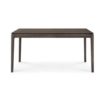 Mesa de comedor extensible Bok  - Roble lacado en marrón, 90x160/240 cm - Ethnicraft