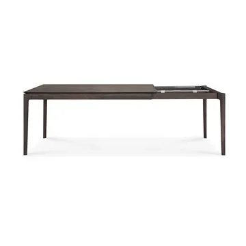 Mesa de comedor extensible Bok  - Roble lacado en marrón, 90x160/240 cm - Ethnicraft