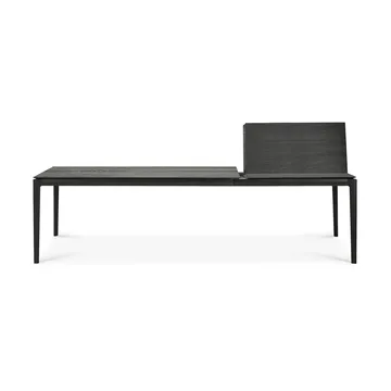 Mesa de comedor extensible Bok  - Roble lacado en negro, 100x200/300 cm - Ethnicraft