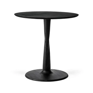 Mesa Torsion - Roble teñido en negro, Ø70 × 69 cm - Ethnicraft