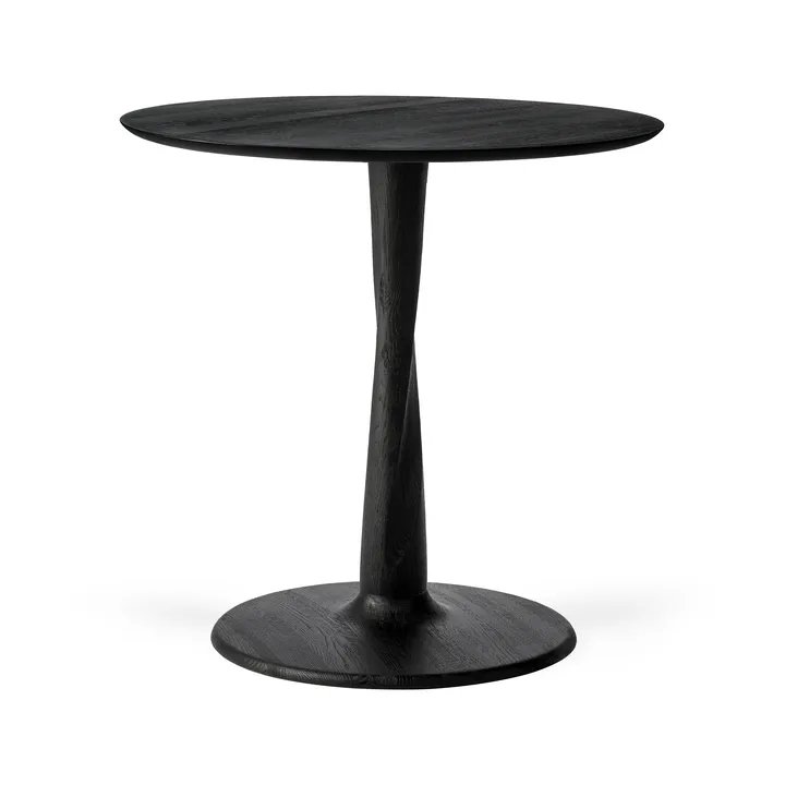 Mesa Torsion - Roble teñido en negro, Ø70 × 69 cm - Ethnicraft