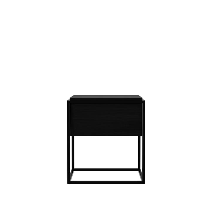Mesita de noche Monolit - Roble negro 1 cajón-Negro metal - Ethnicraft