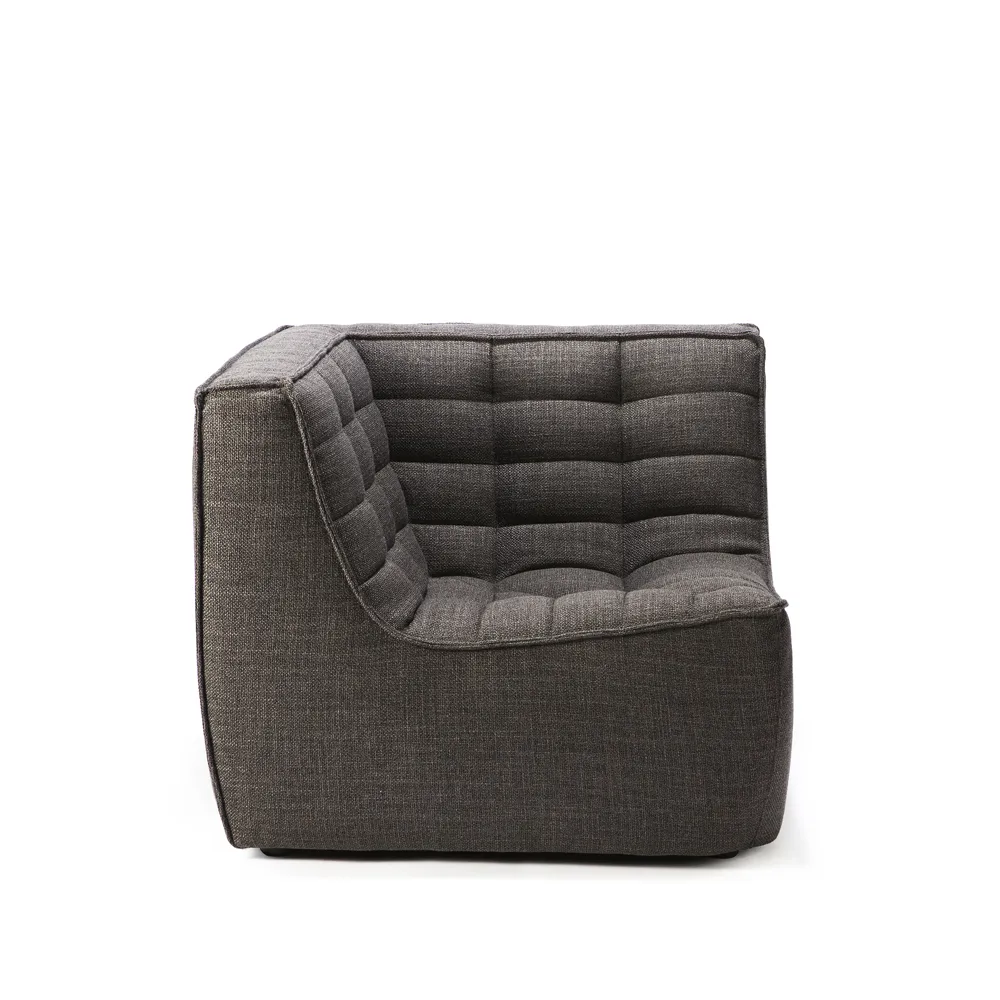 Módulo de esquina N701 recto, Tela dark grey Ethnicraft