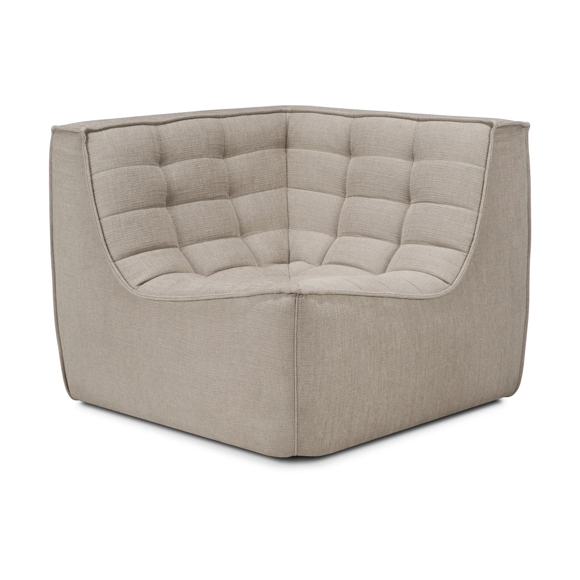 Módulo de esquina N701 recto, Tela ecru beige Ethnicraft