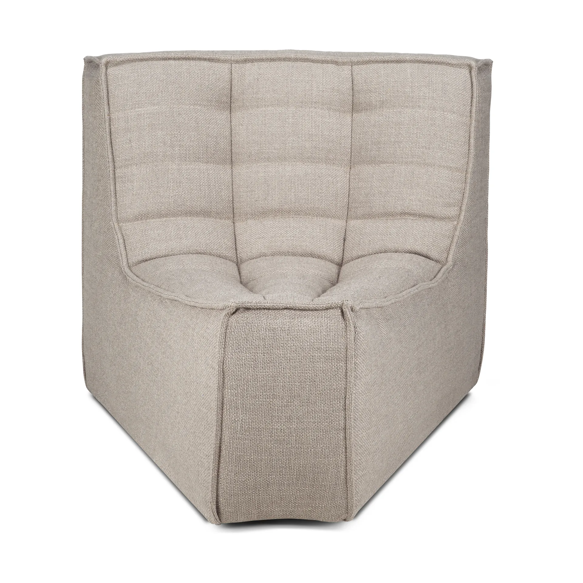 Módulo de esquina N701, redondeado 45°, Tela ecru beige Ethnicraft