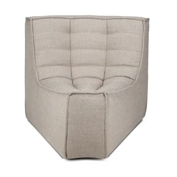 Módulo de esquina N701, redondeado 45° - Tela ecru beige - Ethnicraft