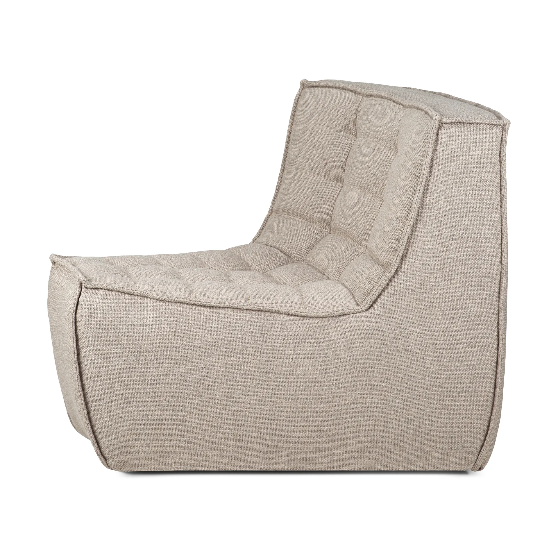 Módulo de esquina N701, redondeado 45°, Tela ecru beige Ethnicraft