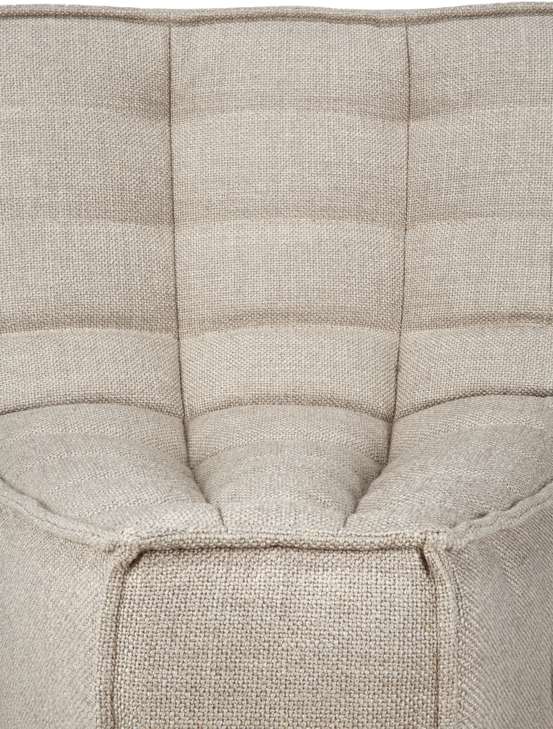 Módulo de esquina N701, redondeado 45°, Tela ecru beige Ethnicraft