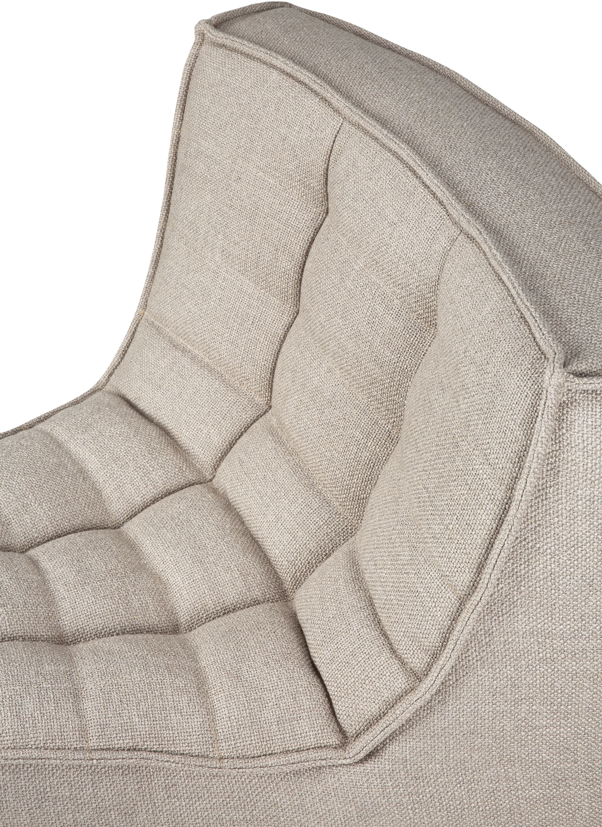 Módulo de esquina N701, redondeado 45°, Tela ecru beige Ethnicraft