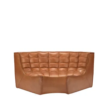 Módulo de esquina N701 redondeado 90° - Cuero old saddle - Ethnicraft