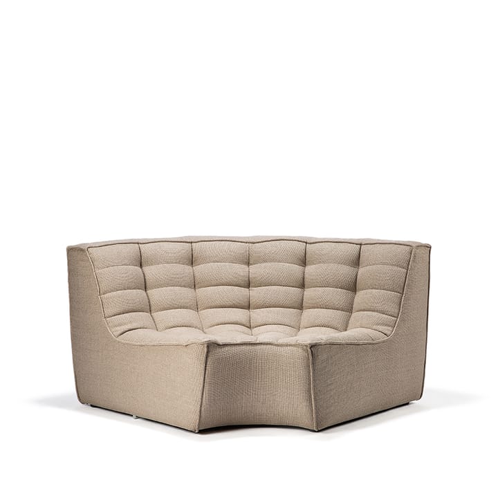 Módulo de esquina N701 redondeado 90° - Tela beige - Ethnicraft