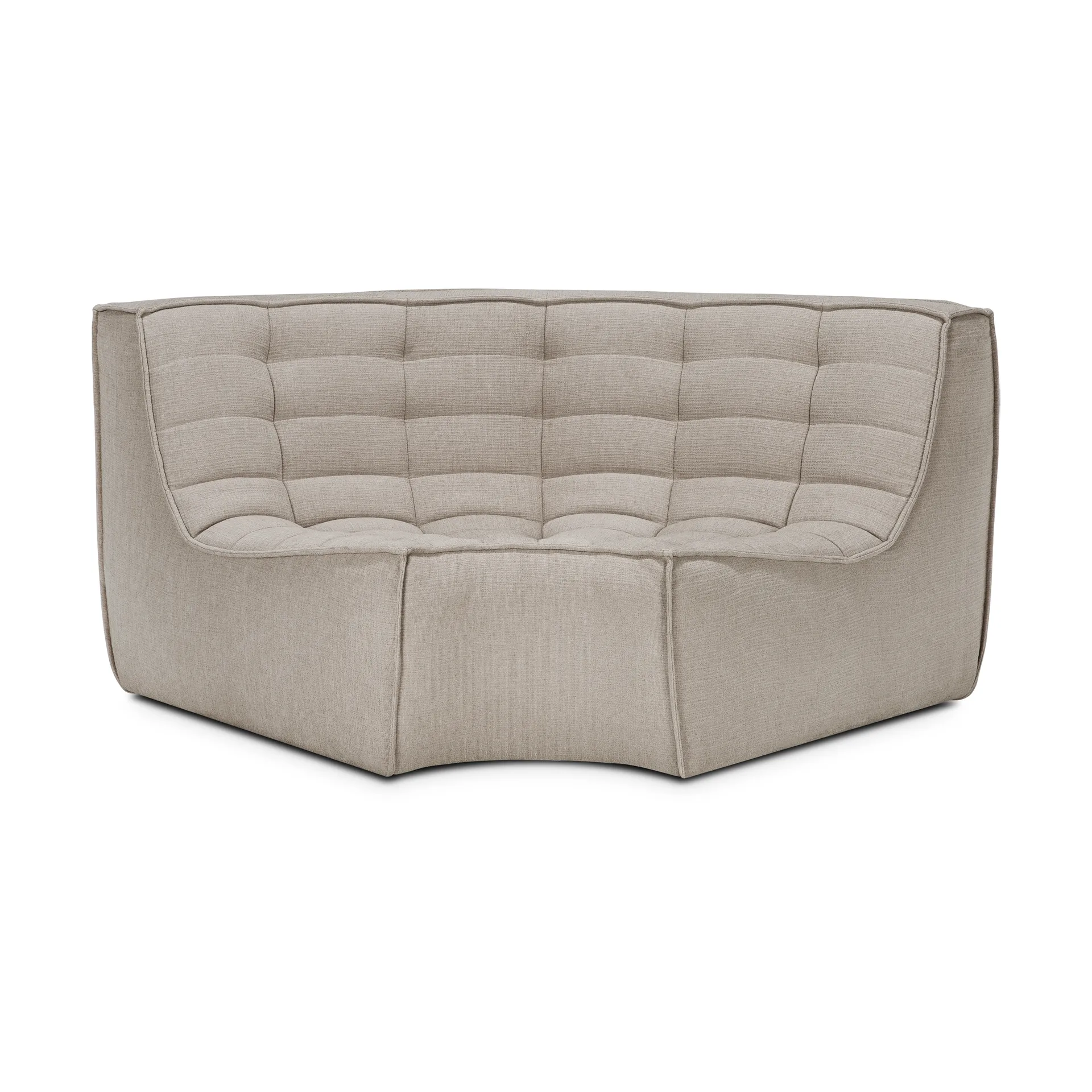 Módulo de esquina N701 redondeado 90°, Tela ecru beige Ethnicraft