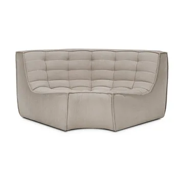 Módulo de esquina N701 redondeado 90° - Tela ecru beige - Ethnicraft