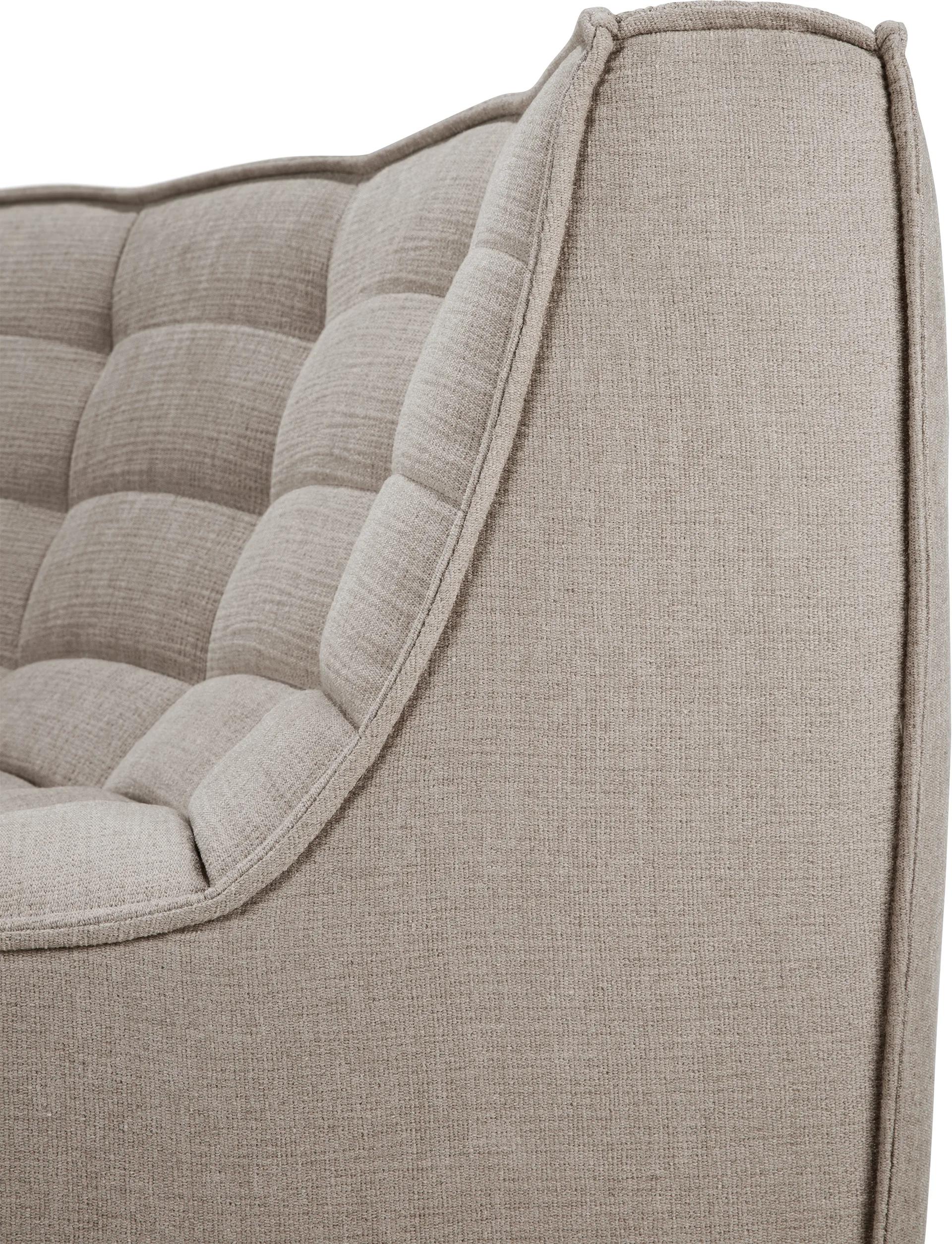 Módulo de esquina N701 redondeado 90°, Tela ecru beige Ethnicraft