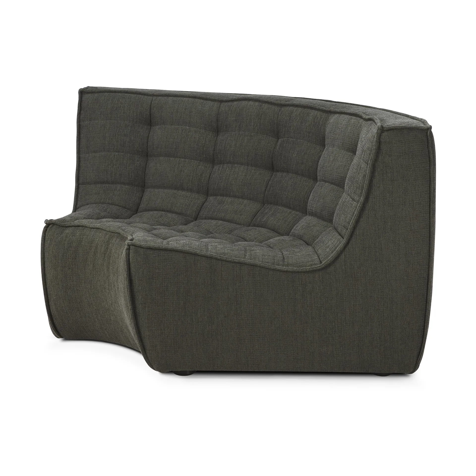 Módulo de esquina N701 redondeado 90°, Tela Moss Eco Ethnicraft