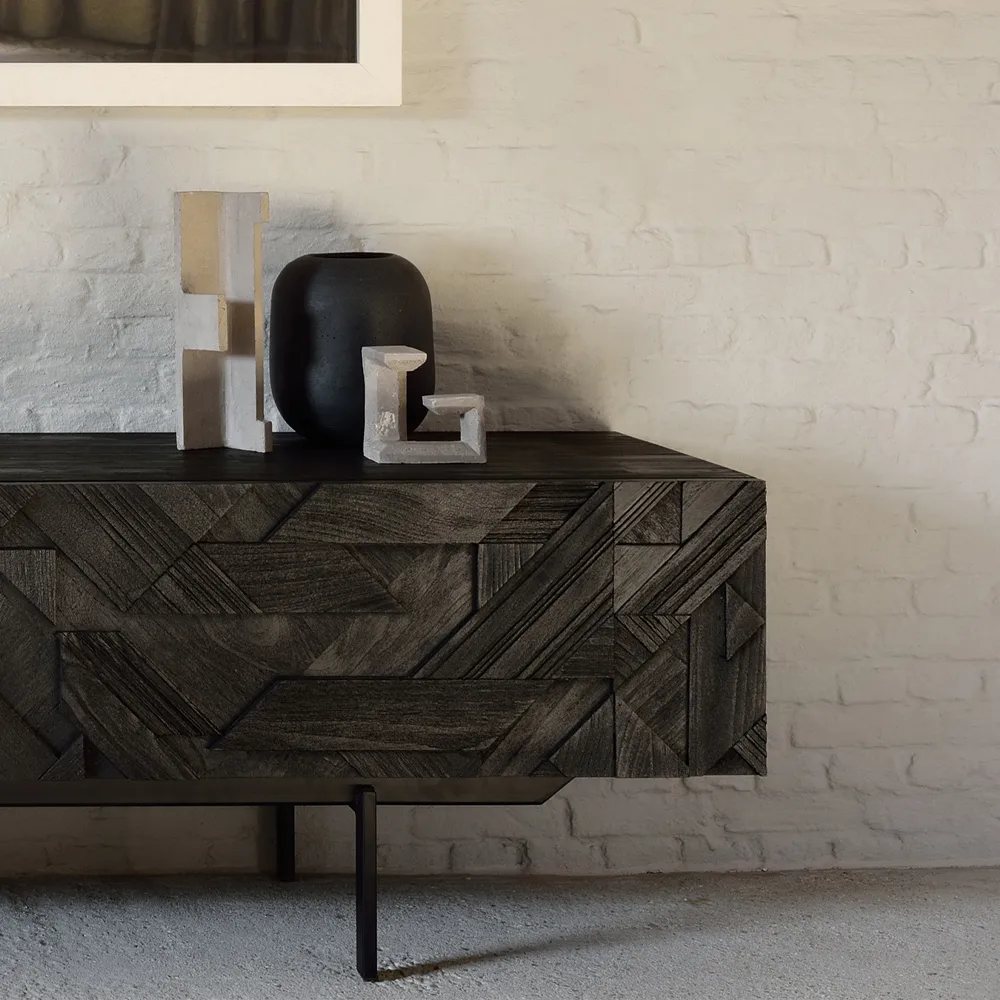 Mueble multimedia Graphic, Black 162 cm Ethnicraft