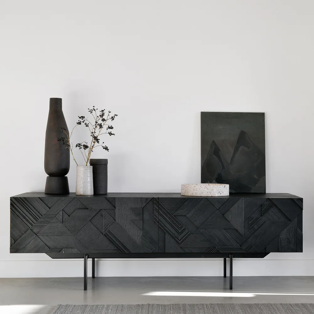 Mueble multimedia Graphic, Black 162 cm Ethnicraft