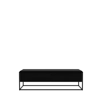 Mueble multimedia Monolit 140x45 cm - Oak black-Black - Ethnicraft